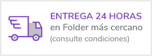 Entrega en 24 horas en su tienda Folder